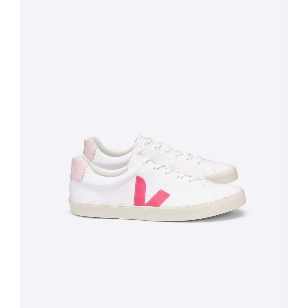 Veja ESPLAR SE CANVAS Sneakers Dames White/Pink | BE 608EBC